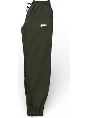 Genel Baskılı Jogger Pantalon - Ince Paraşüt Kumaş - Fermuarlı Cep