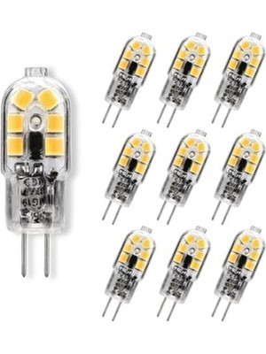 Osaka Light 10'lu 3W = 25W Eşdeğer 3000K Gün Işığı Sarı Işık (220 Volt Ile Çalışır) G4 Iğne Bacak LED Ampul