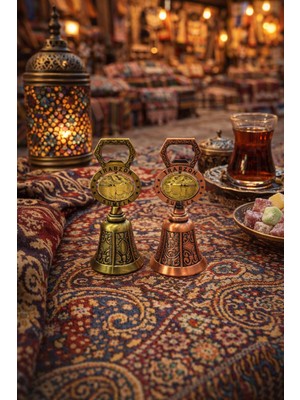 Seymen Bıçakçılık Trabzon Sümela Yazılı Zil & Şişe Açacağı 2’li Set | Dekoratif Metal Açacak | Yöresel Hatıra Hediyelik