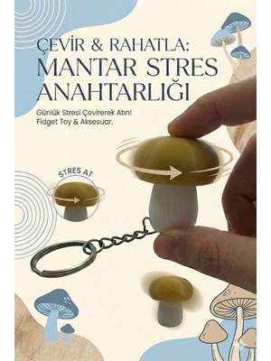 Festilo Mantar Şeklinde Stres Giderici Anahtarlık Çanta Aksesuar