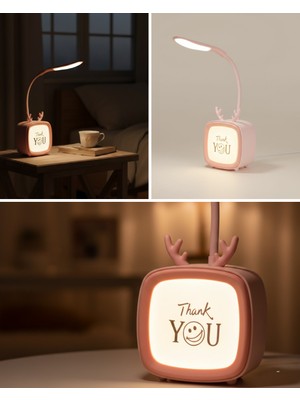 Teknodayım Ayarlanabilir LED Masa Lambası Şarjlı Modern Aydınlatma