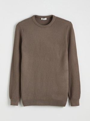 Lc Waikiki Yeni Sezon Bisiklet Yaka Kareli Erkek Triko Kazak