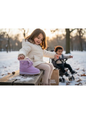 Bebek Sepeti 341 Kız Lila Renk Içi Kürklü Bot