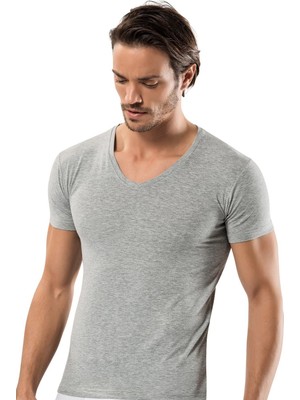 Erdem Erkek V Yaka Kısa Kollu Pamuklu 6'lı Paket Atlet 1119