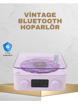 Belle Fusion Mey Ithalat® Retro Pikap Tasarımlı Bluetooth Hoparlör – Projektörlü Şarjlı Lamba