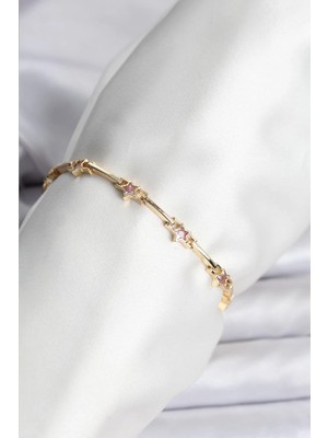 Belle Fusion Mey Ithalat® Yıldız Model Gold Renk Pirinç Bileklik