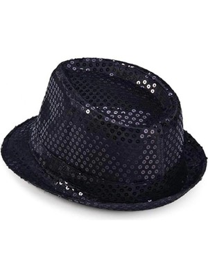 Belle Fusion Mey Ithalat® Çocuk Boy Siyah Payetli Şapka Gösteri Şapkası Michael Jackson Şapkası 54 No  Nessiworld