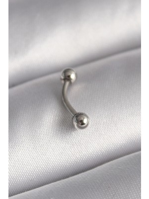 Belle Fusion Mey Ithalat® 316L Çelik Gümüş Renk Topçuk Model Piercing