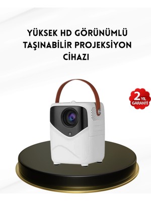 Belle Fusion Mey Ithalat® Mini Akıllı Projektör – 1080P Full Hd, 64GB Depolama, 2gb Ram, Uzaktan Kumanda Destekli
