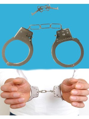 Belle Fusion Mey Ithalat® Anahtarlı Oyuncak Metal Kelepçe Polis Kelepçesi