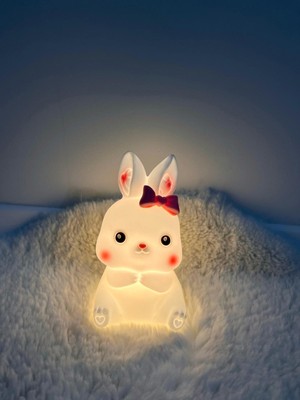 Sevimli Silikon Tavşan Lamba