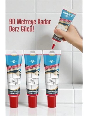 Belle Fusion Mey Ithalat® Beyaz Derz Dolgu Macunu Fayans Arası Temizlik ve Yenileme Çözümü 90 Metre