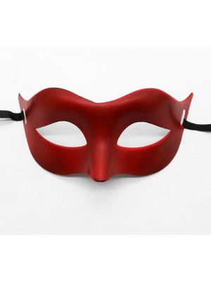 Belle Fusion Mey Ithalat® Kırmızı Renk Masquerade Kostüm Partisi Venedik Balo Maskesi