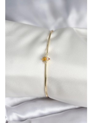 Belle Fusion Mey Ithalat® Sinek Figürlü Gold Renk Pirinç Kadın Bileklik