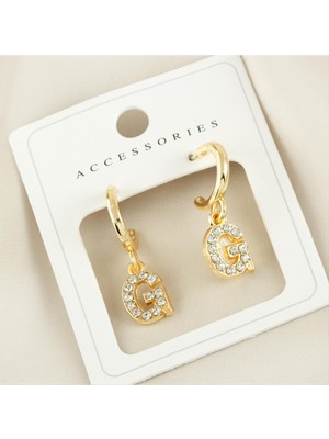 Osense Harfli Yeni Sezon Metal Taşlı Küpe