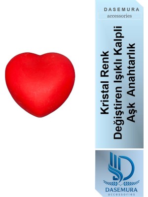 Dasemura Sevililer Günü , Hediyelik Romantik LED Işıklı Kırmızı Kalp (1 Adet)