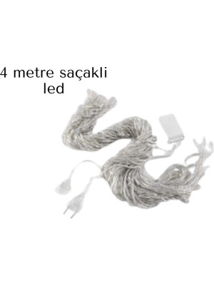 Belle Fusion Mey Ithalat® Saçaklı 4 Metre Perde LED