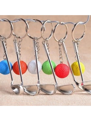 Belle Fusion Mey Ithalat® Gerçekçi Golf Tasarımlı Şık Anahtarlık Kolye Çanta Süsü Golf Keychain