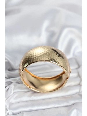 Belle Fusion Mey Ithalat® Pirinç Gold Renk Bombeli Vintage Kadın Bileklik