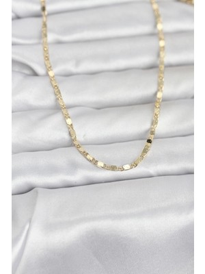 Belle Fusion Mey Ithalat® cm 14K Gold Renk Ezme Zincir 60 cm Kadın Kolye