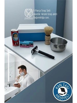 Belle Fusion Mey Ithalat® Geleneksel Tıraş Seti - 9 Parça Tıraş Kutulu Set