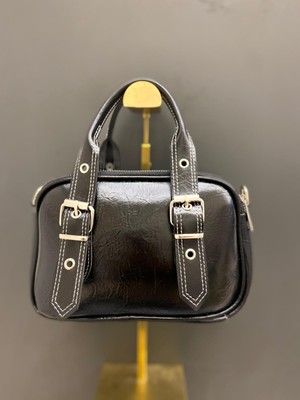 MB Kadın Deri Siyah El ve Omuz Çantası