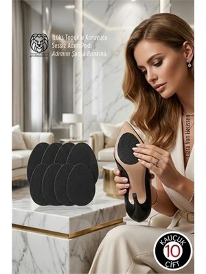 Belle Fusion Mey Ithalat® Premium Kauçuk Ayakkabı Kaydırmazı - Lüks Topuklu Koruyucu & Sessiz Adım Pedi 10 Çift