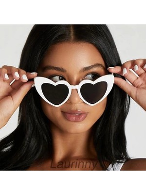 Belle Fusion Mey Ithalat® Beyaz Renk Kalp Şekilli Parti Gözlüğü 15X5 cm