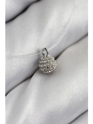 Belle Fusion Mey Ithalat® Misineli Topcuk Model Gümüş Renk Hayalet Kolye