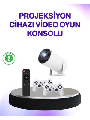 Belle Fusion Mey Ithalat® 2.4g Kablosuz Destekli Oyun ve Film Projeksiyonu Ev Kullanımı Için