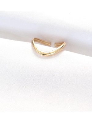 Belle Fusion Mey Ithalat® Yassı Gold Renk Ayarlanabilir Yüzük