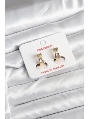 Belle Fusion Mey Ithalat® 14K Gold Renk Kaplama cm Kadın Küpe