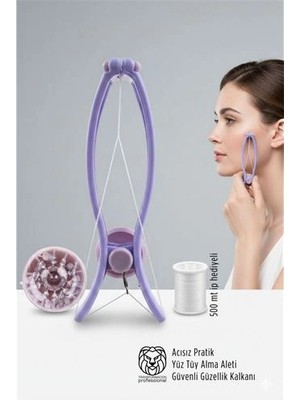 Belle Fusion Mey Ithalat® Acısız Pratik Yüz Tüy Alma Aleti & 500 Metre Yedek Ipli Epilasyon Yayı Pürüzsüz Dokunuş