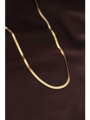 Belle Fusion Mey Ithalat® 316L Çelik Altın Renk 60 cm Italyan Zincir Kolye