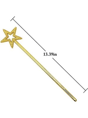 Belle Fusion Mey Ithalat® Altın Renk Yıldız Peri Asası Peri Değneği 34 cm 1 Adet