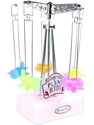 Belle Fusion Mey Ithalat® Hareketli Uçaklı Kurmalı Hediyelik Küçük Müzik Kutusu Aleti