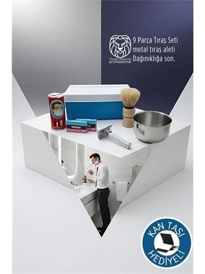 Belle Fusion Mey Ithalat® Geleneksel Tıraş Seti - 9 Parça Tıraş Kutulu Set