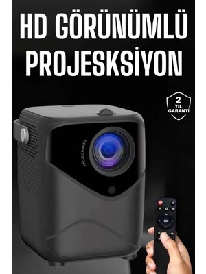 Belle Fusion Mey Ithalat® Yüksek Hd Görünümlü Taşınabilir Projeksiyon Cihazı