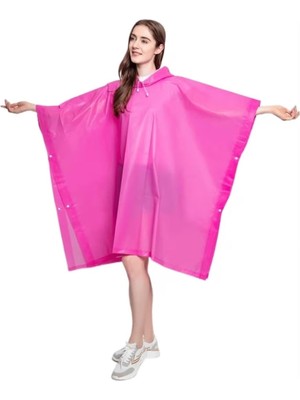 Skygo Panço Yağmurluk  Kapüşonlu Yağmurluk Yağmurluk Panço - Şeffaf Yağmurluk Oversize Panço