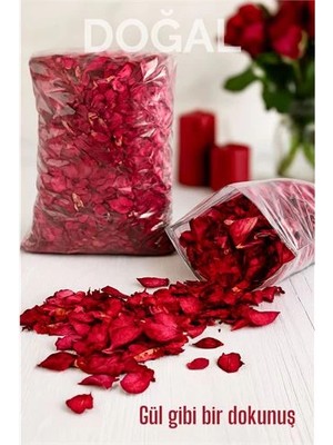Belle Fusion Mey Ithalat® Doğal Kurutulmuş Gül Yaprakları – Dekoratif, Aromatik ve Romantik Kullanım Için 70G Paket