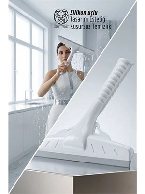 Belle Fusion Mey Ithalat® 22 cm Silikon Uçlu Profesyonel Cam Çekçek - Tasarım Estetiği ve Kusursuz Temizlik 422198