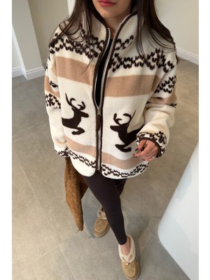 Magarde Premium Fermuarlı Polar- Kahverengi