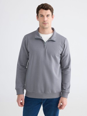 Lc Waikiki Yeni Sezon Dik Yaka Uzun Kollu Erkek Kalın Sweatshirt