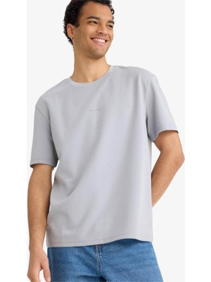 Defacto Nefes Alabilen Baskılı Gri Erkek T-Shirt F8093AX/GR130