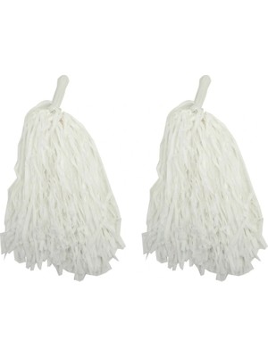 Belle Fusion Mey Ithalat® 1 Çift ( 2 Adet ) Beyaz Renk 23 Nisan Gösteri Ponponu