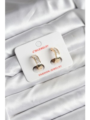 Belle Fusion Mey Ithalat® 14K Gold Renk Kaplama cm Kadın Küpe