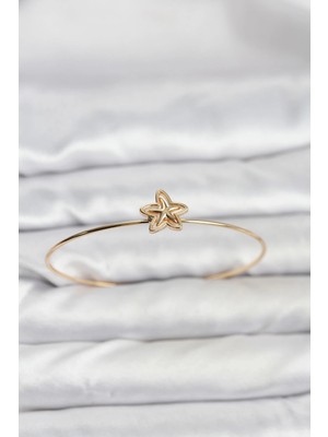 Belle Fusion Mey Ithalat® Yıldız Model Gold Renk Bileklik