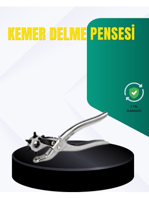 Belle Fusion Mey Ithalat® Metal Gövdeli Ayarlanabilir Deri Delme Pensesi 2.5–5 mm Delik Açma Aracı