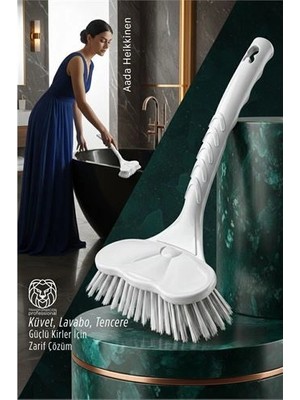 Belle Fusion Mey Ithalat® Küvet, Lavabo ve Tencere Fırçası  - Çizmez Kıl Yapılı Ergonomik Temizlik Ovma Fırçası