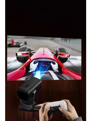 Belle Fusion Mey Ithalat® Taşınabilir Sinema Oyun Projektörü Akıllı Projeksiyon Android 11